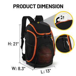 Mochila de Fútbol de Nuevo Estilo con Impresión Personalizada, MOQ Bajo, Oferta de Logotipo Personalizado, Bolsas de Fútbol al por Mayor para Hombre - Product Image 3