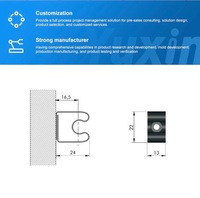 YX-GDJ-Z01 L24L27L44 Clip de fixation moderne pour plinthe de chambre à coucher avec vis d'installation pour connecteur de panneau de base de placard