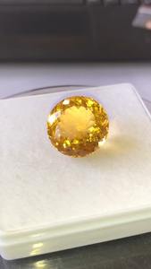 Lupa natural Citrino limpio Corte redondo Calidad AAA con excelente brillo Origen de Brasil Calidad AAA Brillo AAA y perfecto para joyería - Product Image 3