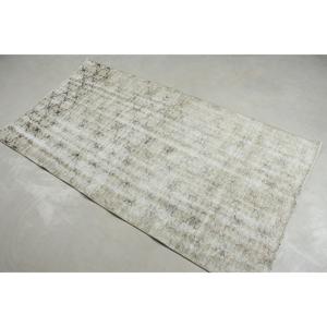 พรมขนาด 3.2x6 ฟุต, พรมวินเทจตุรกี, พรมลายดอกไม้สีเทาขาว - Product Image 2