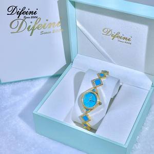 <span class=keywords><strong>Reloj</strong></span> <span class=keywords><strong>de</strong></span> Moda <span class=keywords><strong>de</strong></span> Lujo para Mujer, Esfera <span class=keywords><strong>de</strong></span> Turquesa Natural, Resistente al Agua 30M, Movimiento <span class=keywords><strong>de</strong></span> Cuarzo Japonés Miyota, Correa <span class=keywords><strong>de</strong></span> Latón Chapada en Oro, Último Modelo - Product Image 6