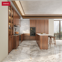 Snimay Meubles de luxe entièrement ajustés en palissandre Design traditionnel Style Shaker Armoires de cuisine modulaires complètes en bois de Malaisie