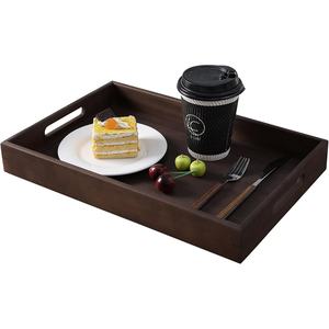 Bandeja de Servir Rectangular de Madera de Diseño Moderno en Color Gris con Asas Multifuncionales para Desayuno, Café, Bocadillos, Fiestas, Decoración del Hogar - Product Image 3