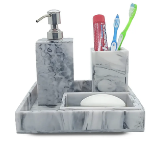 Juego de 7 piezas de baño de resina de moda para el hogar Hotel restaurante accesorios de tamaño personalizado a precio bajo en la India - Product Image 1