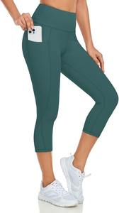 Automne et hiver 100% coton gros pantalons de yoga Leggings décontractés pour le sport et le cyclisme tissu tricoté avec logo sur la taille - Product Image 3