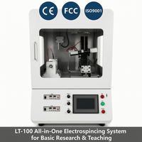 Machine d'électrofilage de paillasse à double canal CE certifiée Jinwei LT-100 ±30kV pour la recherche sur les nanofibres polymères – Équipement de laboratoire