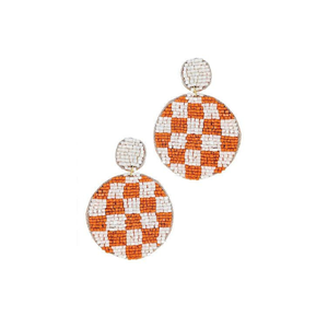 Pendientes Personalizables con Cuentas de Cristal y Diamantes de Imitación con Temática de Equipos - Estilos Deportivos Clásicos y Lindos Vintage para el Día del Partido - Product Image 3