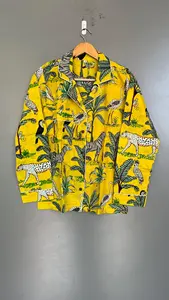 Vêtements de nuit pour femmes Animal imprimé 100% coton costume de nuit, chemise et pantalon imprimé forêt vêtements de nuit filles vêtements de nuit costume de nuit - Product Image 4