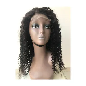 Wholesale Supplier of High Quality 100% Raw Unprocessed Virgin Human Hair Deep Curly 4x4 Closure Human Hair Wig's Extension