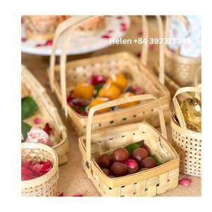 BUEN PRECIO AL POR MAYOR CESTA DE ALMACENAMIENTO DE ALIMENTOS DE BAMBÚ MEJOR VENTA TET VACACIONES CESTA DE BAMBÚ TRADICIONAL HECHA EN VIETNAM - Product Image 6