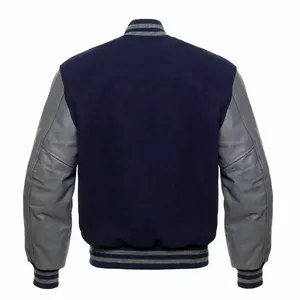 Nouvelle Vente en Gros Veste de Baseball en Laine et Cuir Personnalisée pour Hommes Col Montant Style Letterman Vierge Style Pro Hiver avec Logo Avant - Product Image 2