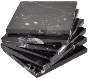 Eco Friendly Natural Marble <b>Coasters</b> Handmade Stone <b>Drink</b> <b>Coaster</b> Set for Coffee Tea Mug Table Protection - Product Image 1