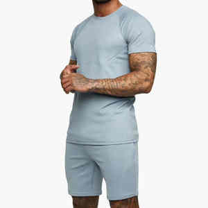OEM hommes ensemble court hommes à manches courtes t-shirt shorts ensembles 2 pièces personnalisé décontracté été survêtement ensemble pour hommes - Product Image 4