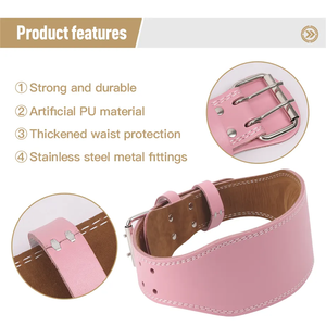 Musculation entraînement Logo personnalisé entraînement force rose Fitness sécurité ceinture d'haltérophilie pour les filles - Product Image 4