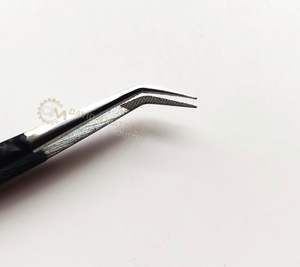 แหนบที่หนีบขนตา90องศาตัวจับเพชรที่หนีบขนตาแบบด้านสีดำด้านโลโก้ตามสั่ง - Product Image 6