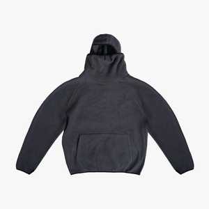 เสื้อสเวตเตอร์มีฮู้ดของผู้ชาย OEM เสื้อสเวตเตอร์มีฮู้ดแบบสตรีทแวร์หน้ากากนินจาทรงพอดีตัวรุ่นปกติผ้าคอตตอน100% ซับในสีทึบ - Product Image 2