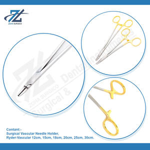 Portaagujas Vascular TC Carburo de tungsteno Ryder-Vascular 15cm Portaagujas quirúrgico de acero inoxidable Instrumentos básicos Pakistán - Product Image 4