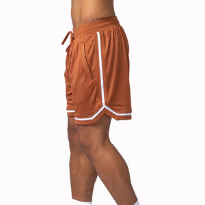Vente directe d'usine Short de basket-ball 100% coton de haute qualité Marque personnalisée Design solide Technique teinte unie Prix de gros - Product Image 6