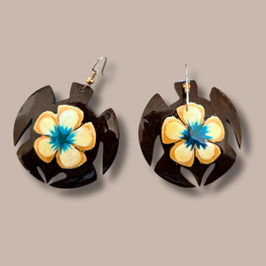 Tendance chaude naturel 3D imprimé noix de coco boucles d'oreilles Unique mode noix de coco boucles d'oreilles cadeau pour les femmes fabriquées au Vietnam - Product Image 1