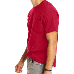 Camisetas Personalizables de Algodón 100% para Hombre, Corte Regular, Secado Rápido, Ropa Deportiva, Cuello Redondo, Manga Corta, con Bolsillo - Product Image 5