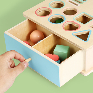 Nuovo Set di Giocattoli in Legno 4-in-1 2026, Scatola per Ordinare Colori e Forme, Giochi Montessori per l'Educazione Precoce dei Bambini - Product Image 4