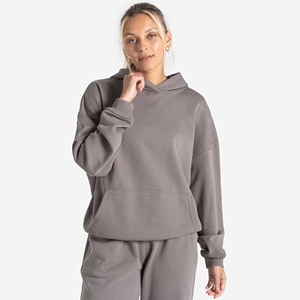 Sudadera con Capucha de Manga Larga Tejida y Transpirable para Mujer, Color Sólido, con Insignia, Hecha a Mano en Pakistán - Product Image 4