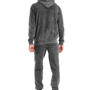 Chándal de Jersey de alta calidad para hombre, Sudadera con capucha desgastada lavada de gran tamaño personalizada, logotipo de algodón, hombros caídos, con capucha de talla grande - Product Image 4