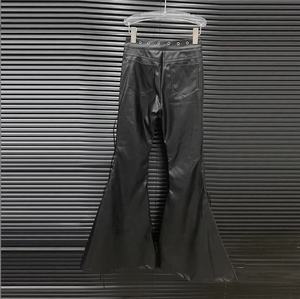 Pantalones de Cuero de Cintura Alta de Primera Calidad con Detalles de Remaches, Cierre con Cordón, Estilo Gótico, Pantalones Largos para Mujer - Product Image 6