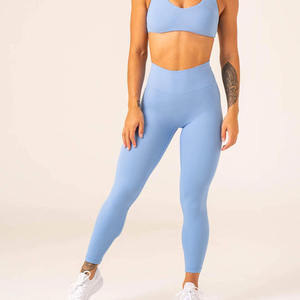 Durable personnalisé bleu NKD taille haute Scrunch Leggings profilé dos ceinture et vêtements actifs mode Gym Leggings pour les femmes - Product Image 5