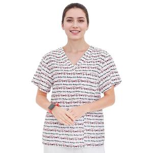 Ensemble de blouses d'infirmière unisexes contemporaines à col en V, manches courtes, uniforme d'hôpital pour médecins et infirmières, tissu sergé, élasthanne/polyester - Product Image 6