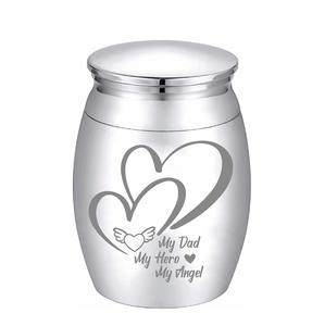 Custom-Size Mini Stainless Steel Cremation Urn Heart Engraving Modern Memorial <b>Keepsake</b> for Preserving Human <b>Ashes</b> for Funerals - Product Image 6
