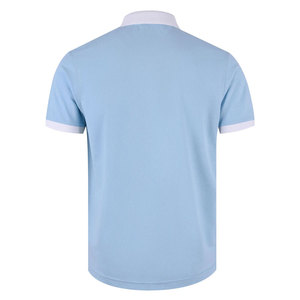 Polo de Algodón Azul Claro para Hombre, Manga Corta, Color Sólido, Diseño Casual Tejido y Transpirable - Product Image 2