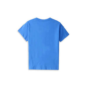 T-shirt graphique pour filles de marque de style occidental décontracté bleu avec impression de logo personnalisé pour toutes les saisons et tous les âges en coton - Product Image 3
