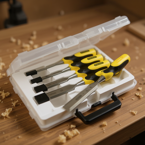 Ensemble de ciseaux à bois Stanley Dynagrip, 5 pièces, ciseaux et poinçons - Product Image 3