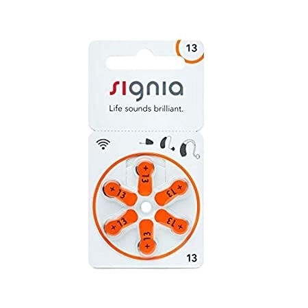 Signia Mercury Free Zinc Air Hearing Aid Battery Size 13 Made Germany High Voltage Noise Reduction Super Clear Sound Rotary Dial