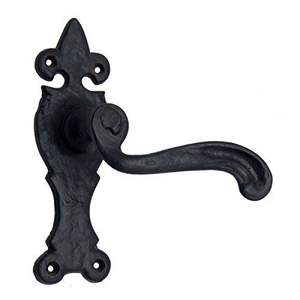 Manija de Puerta de Hierro Forjado con Acabado Negro, Perfecta para Decoración de Hogares, Hoteles, Escuelas y Villas - Product Image 5