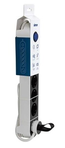 Multipresa a 6 prese con cavo e interruttore, bianca (Simon BM712601) - Product Image 1