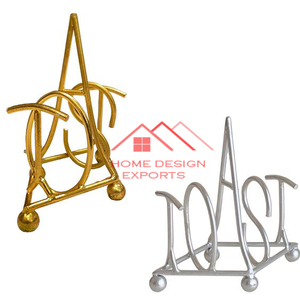 Support de service et support pour pain et toasts en métal doré au prix de gros - Product Image 2