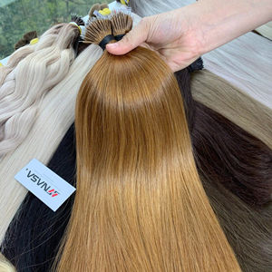 Extensiones de Cabello Humano Virgen de Primera Calidad, 100 g, con Anillos Nano, Cabello Natural Liso de Alta Calidad, Super Double Drawn - Product Image 1