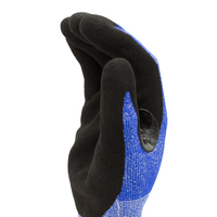 Gants anti-coupure de niveau 4 ANSI HPPE avec revêtement en nitrile sablé, gants anti-coupure renforcés au pouce pour travaux lourds