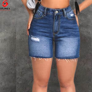 Factory Made Summer Shorts Active Wear Cotton <b>Jogging</b> Distressed <b>Denim</b> Shorts for Women <b>Denim</b> Distressed Shorts - Product Image 6