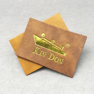 Kostenlose Artwork Custom Blank Echt leder Patches Geprägte 3D geprägte Laser Goldfolie Druck auf Heat Press Leder <span class=keywords><strong>Patch</strong></span> nähen - Product Image 4