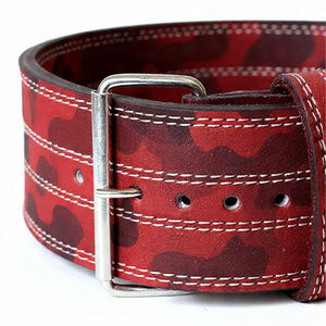 Cinturón de Levantamiento de Pesas de Cuero Camuflado de 7MM/10MM - Cinturón de Camuflaje Unisex Resistente, Suave y Antideslizante para Competición - Product Image 2