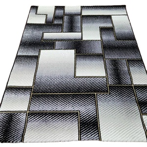 Grand tapis carré en fourrure pour salon, à poils moyens, avec support en mousse, design turc Adiva - Product Image 6