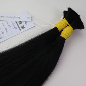 Cheveux bruts vietnamiens raides doubles vierges en vrac de couleur noir de jais de qualité supérieure vente en gros - Product Image 1