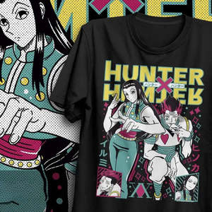 100% Cotton Hunter X Hunter Jersey Short Animated Camiseta with Hisoka Illumi and <b>Animal</b> Logos Breathable <b>Knitted</b> Design - Product Image 2