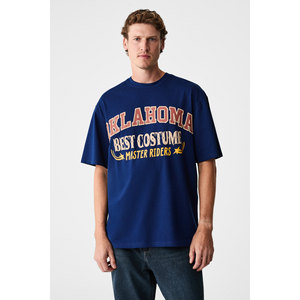 Camiseta de Cuello Redondo para Hombre GRIMELANGE RUDDY, 100% Algodón Orgánico, con Estampado en el Pecho, Corte Regular - Product Image 3
