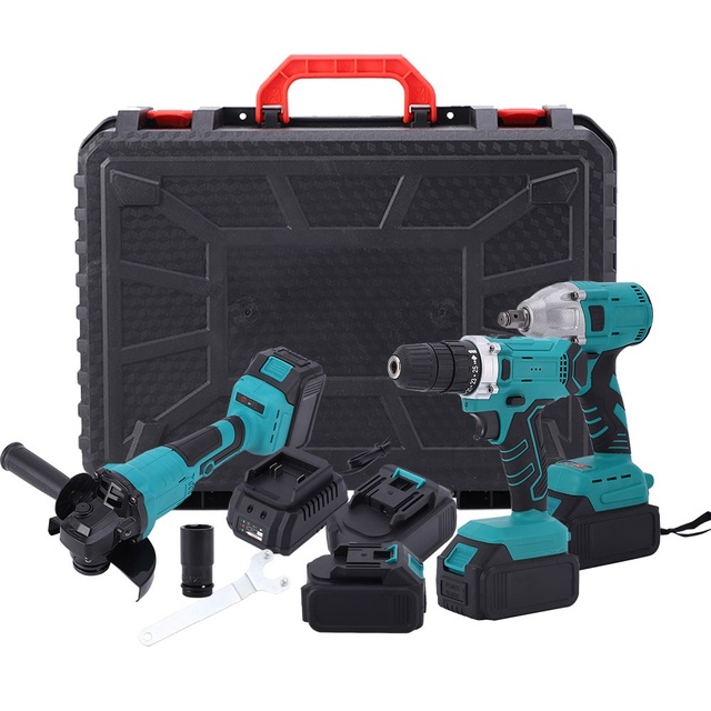 Hot Selling 20v Power Tool Combination Brushless Tool Box Set 1/4in Electric Wrench Power Tool Kit