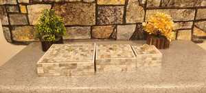 Decorative Food <b>Storage</b> Jar for Kitchen, Dining & Festive Gift Presentation Elegant Mother of Pearl Inlay Organizer Box - Product Image 5