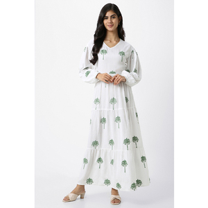 Nouvelle marque de robe pour femmes OEM ODM manches longues style chic robe longue pour femmes avec broderie lors de la fabrication en gros - Product Image 4